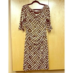 Diane Von Furstenberg patterned dress. Sz 10
